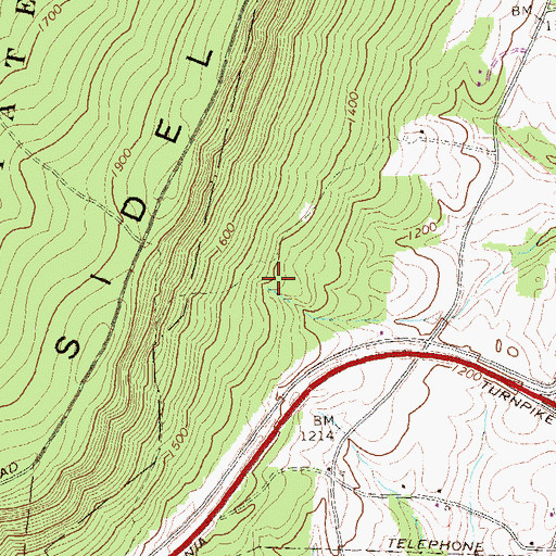 Topographic Map of Lick Branch, PA