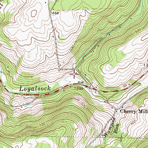 Topographic Map of Lick Creek, PA