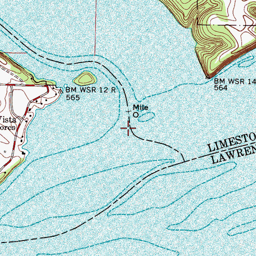 Topographic Map of Elk River, AL