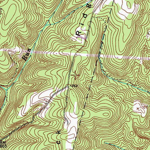 Topographic Map of Lick Ridge, PA