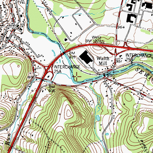 Topographic Map of Lick Run, PA