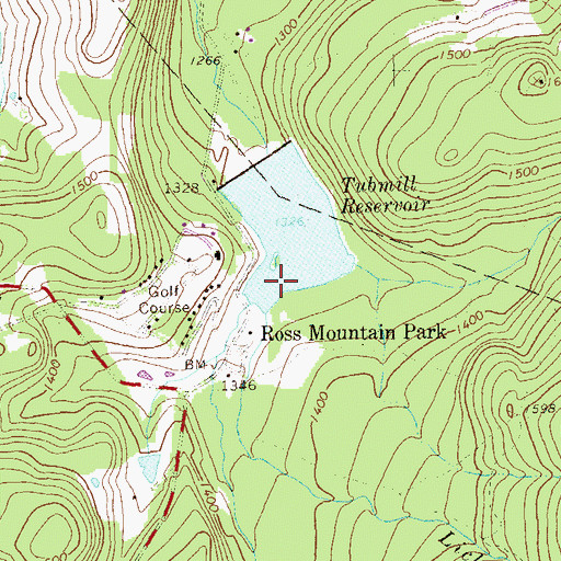 Topographic Map of Lick Run, PA