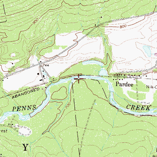 Topographic Map of Lick Run, PA
