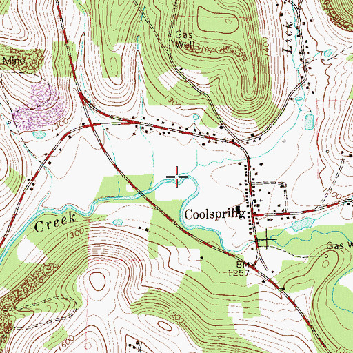 Topographic Map of Lick Run, PA