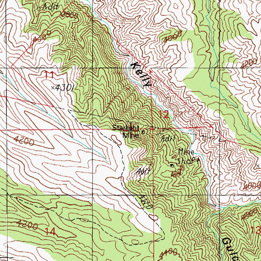 Topographic Map of Starlight Mine, AZ