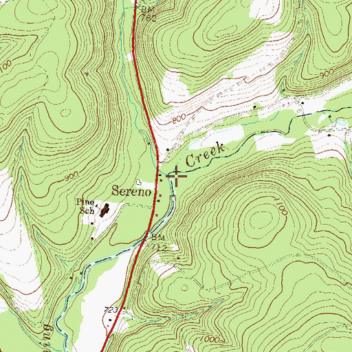 Topographic Map of Lick Run, PA
