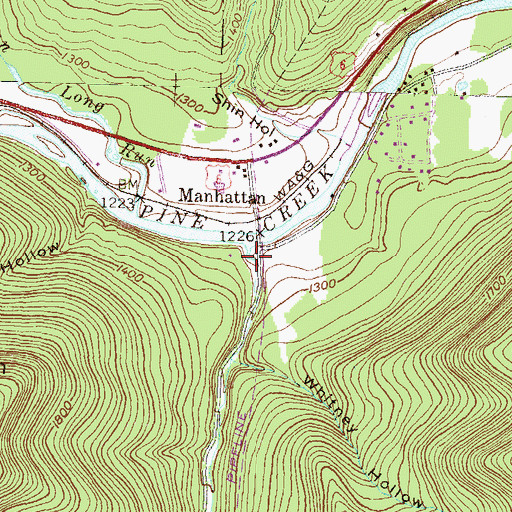 Topographic Map of Lick Run, PA