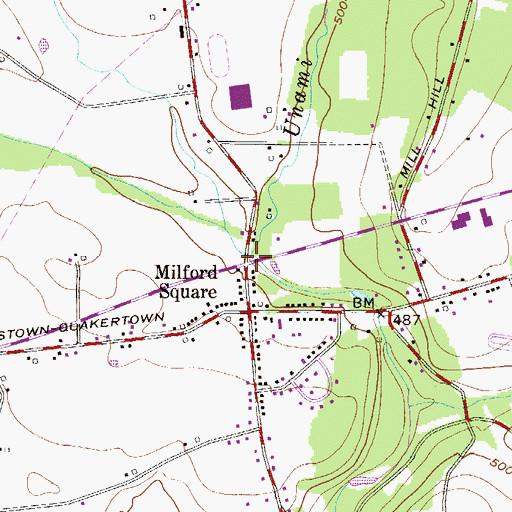 Topographic Map of Licking Creek, PA