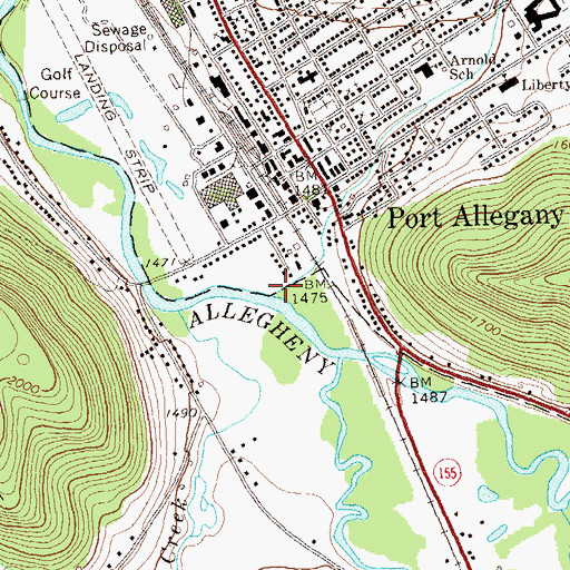 Topographic Map of Lillibridge Creek, PA