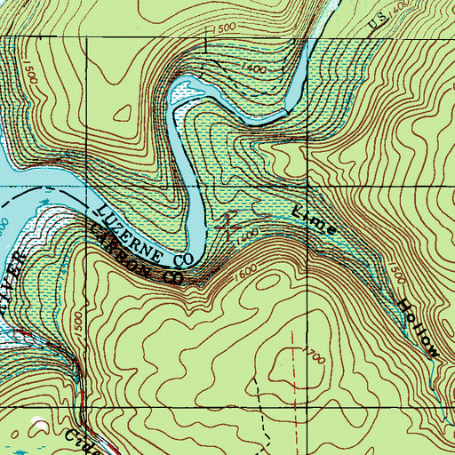 Topographic Map of Lime Hollow, PA