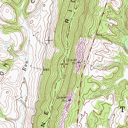 Topographic Map of Limestone Ridge, PA
