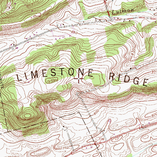 Topographic Map of Limestone Ridge, PA