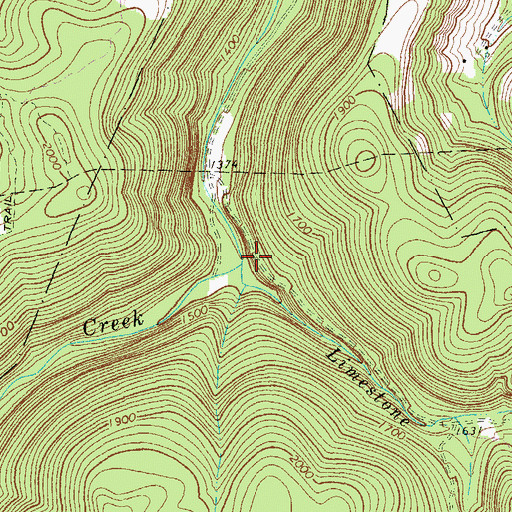 Topographic Map of Limestone Run, PA