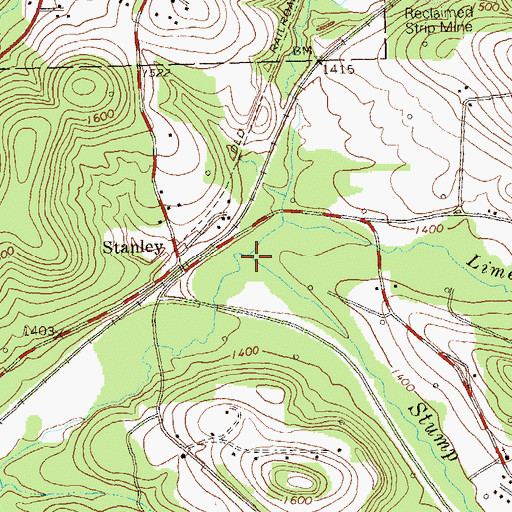 Topographic Map of Limestone Run, PA