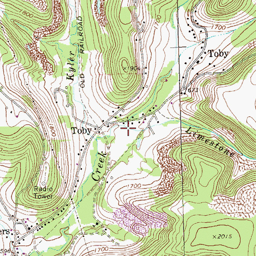 Topographic Map of Limestone Run, PA