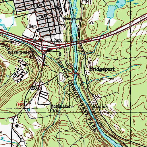 Topographic Map of Linesville Creek, PA