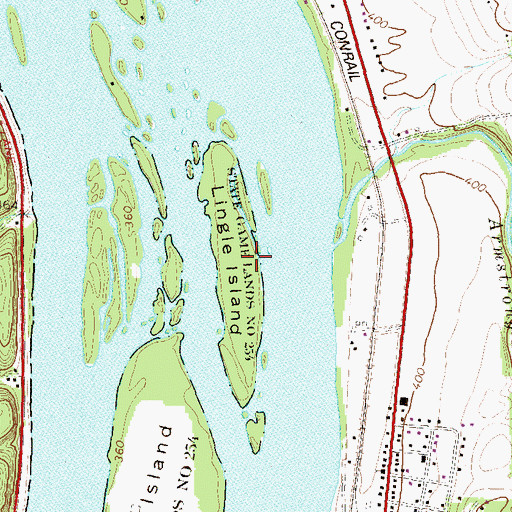 Topographic Map of Lingle Island, PA