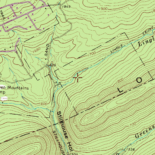 Topographic Map of Lingle Stream, PA