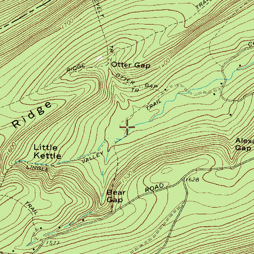 Topographic Map of Lingle Valley Trail, PA