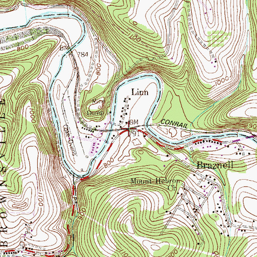 Topographic Map of Linn, PA
