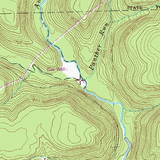 Topographic Map of Little Anderson Creek, PA