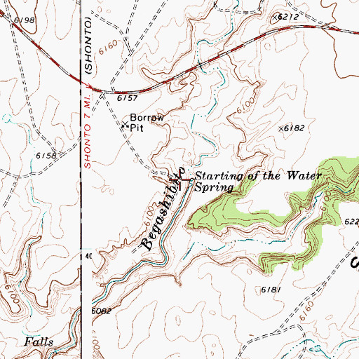 Topographic Map of Starting of the Water Spring, AZ