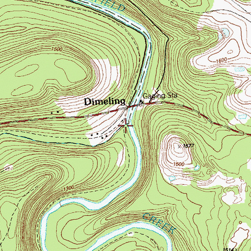 Topographic Map of Little Clearfield Creek, PA