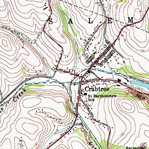 Topographic Map of Little Crabtree Creek, PA