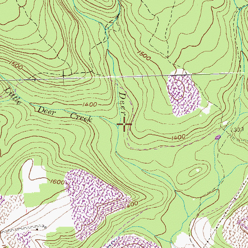 Topographic Map of Little Deer Creek, PA