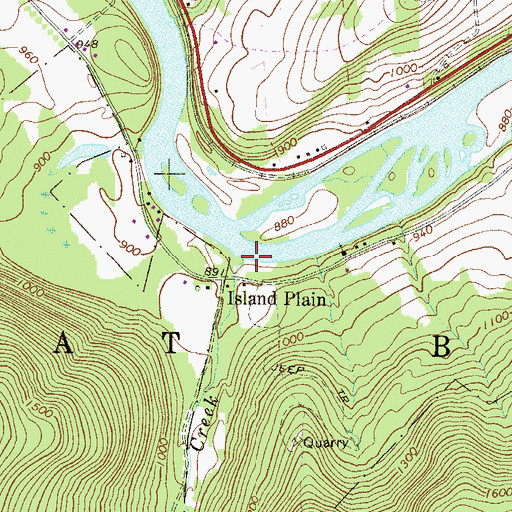 Topographic Map of Little Egypt Creek, PA