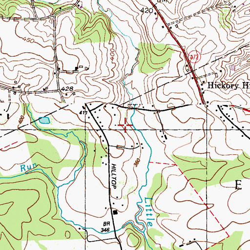 Topographic Map of Little Elk Chapel, PA