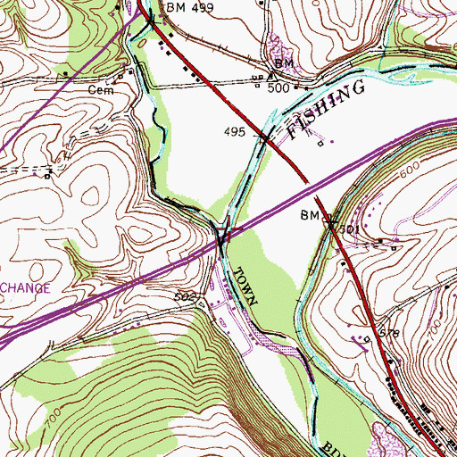 Topographic Map of Little Fishing Creek, PA