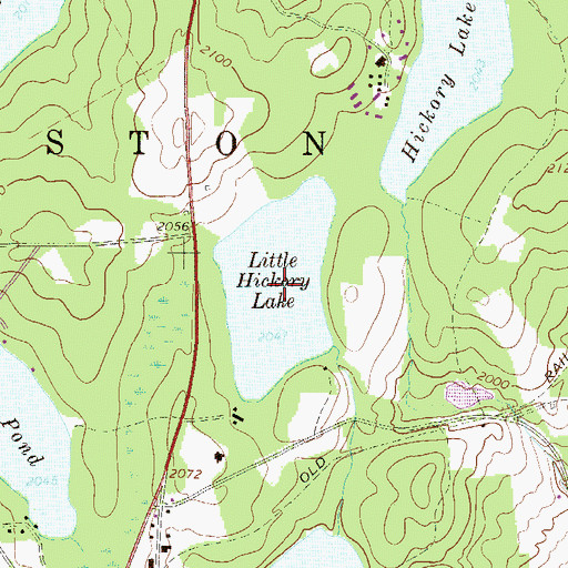 Topographic Map of Little Hickory Lake, PA
