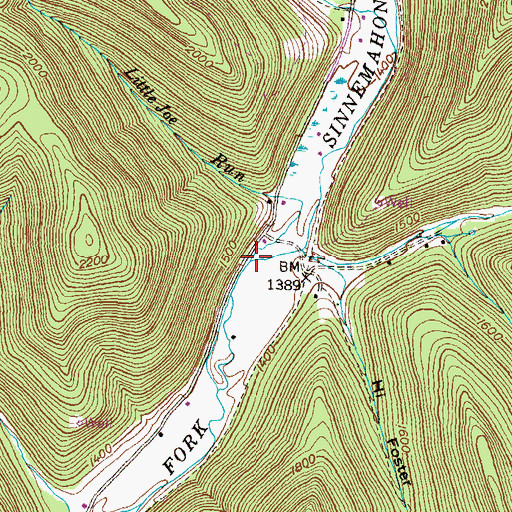 Topographic Map of Little Joe Run, PA