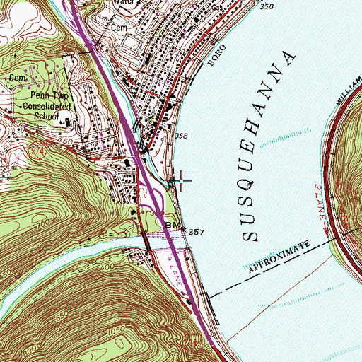 Topographic Map of Little Juniata Creek, PA