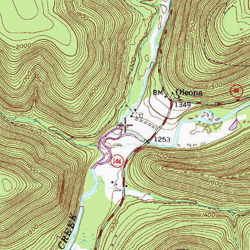 Topographic Map of Little Kettle Creek, PA