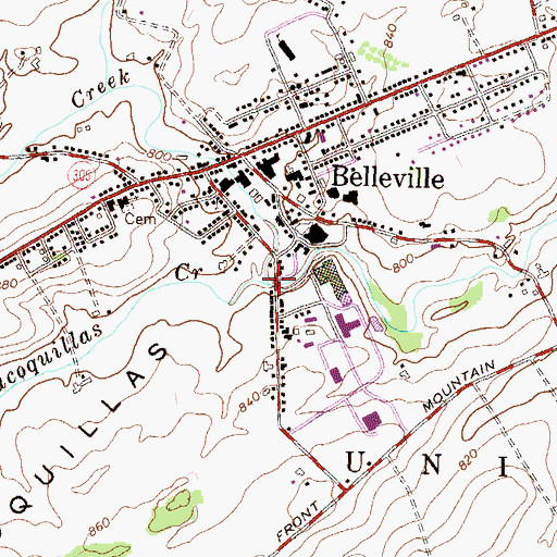 Topographic Map of Little Kishacoquillas Creek, PA