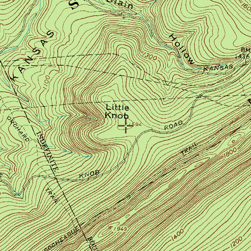 Topographic Map of Little Knob, PA