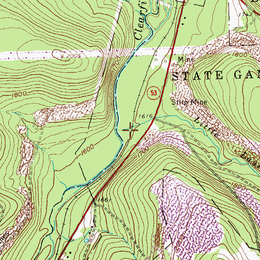 Topographic Map of Little Laurel Run, PA