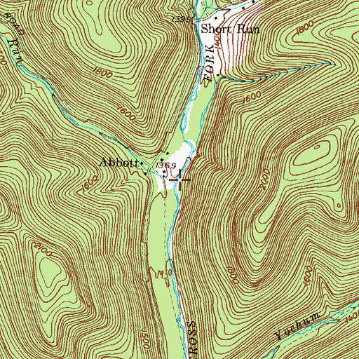 Topographic Map of Little Lyman Run, PA