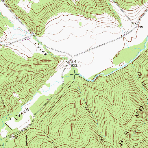 Topographic Map of Little Marsh Creek, PA