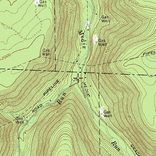 Topographic Map of Little Medix Run, PA