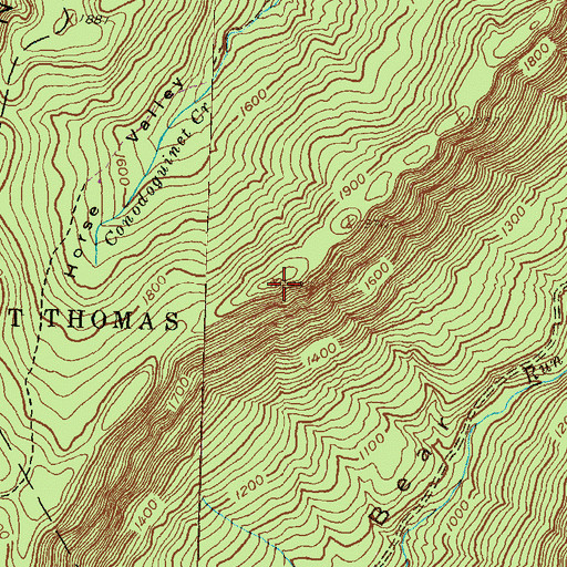 Topographic Map of Little Mountain, PA