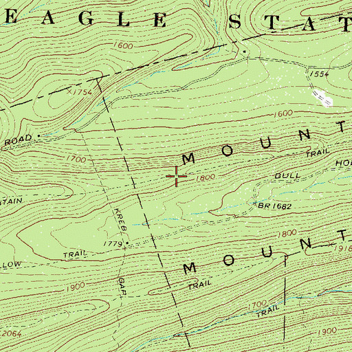 Topographic Map of Little Mountain Trail, PA