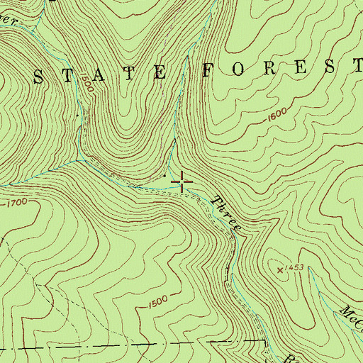 Topographic Map of Little Moyer Run, PA