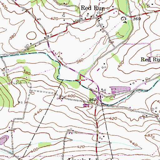 Topographic Map of Little Muddy Creek, PA