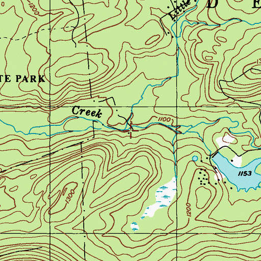 Topographic Map of Little Nescopeck Creek, PA