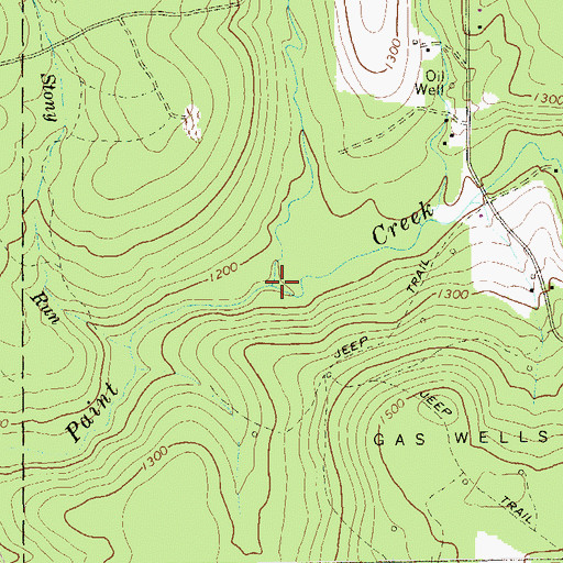 Topographic Map of Little Paint Creek, PA