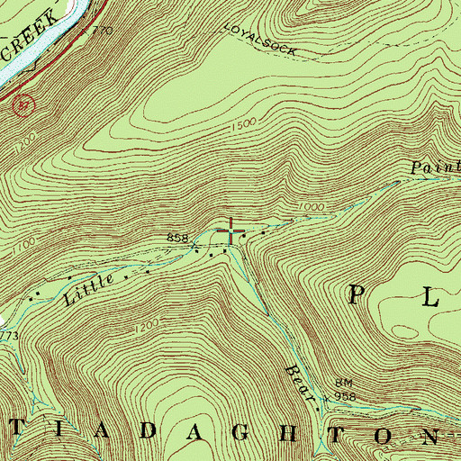 Topographic Map of Painter Run, PA