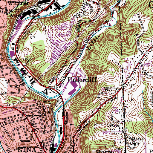 Topographic Map of Little Pine Creek, PA
